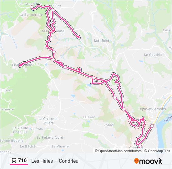 716 bus Line Map