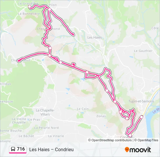 716 Bus Line Map