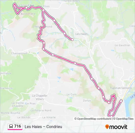 716 Bus Line Map