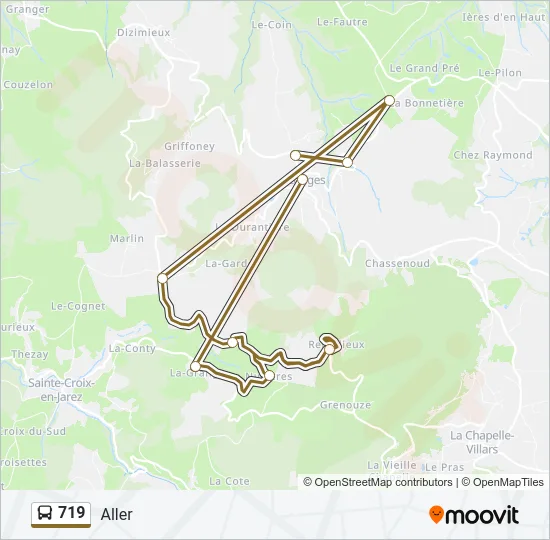 719 Bus Line Map