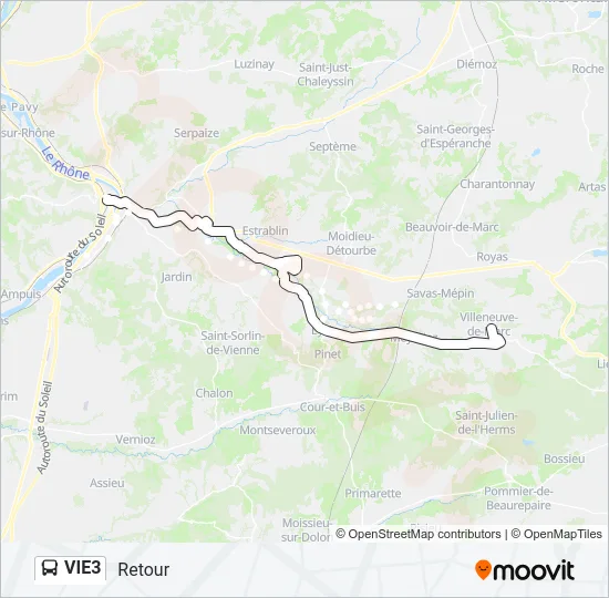 VIE3 Bus Line Map