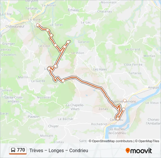 770 Bus Line Map