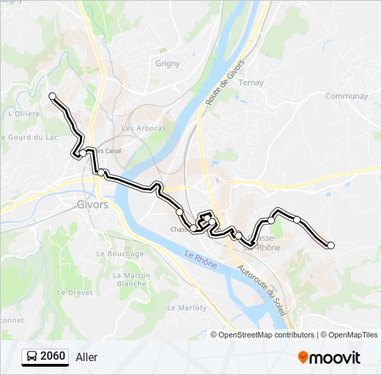 2060 bus Line Map