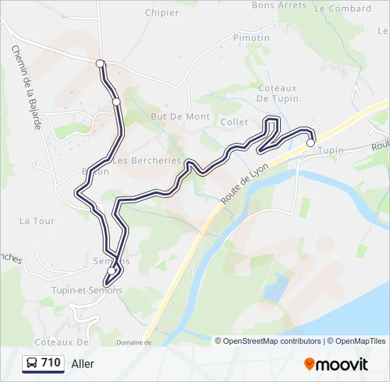 710 Bus Line Map