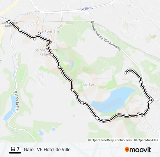 7 Bus Line Map
