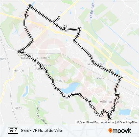 7 Bus Line Map
