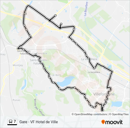 7 Bus Line Map
