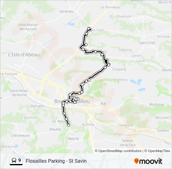 9 Bus Line Map