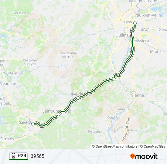 Mapa de P28 de tren