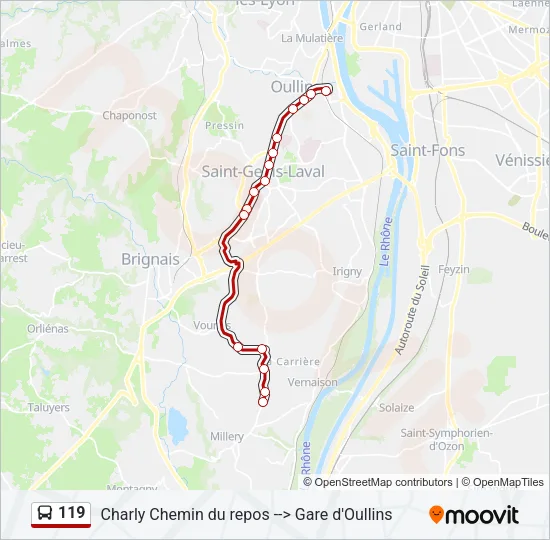 119 Bus Line Map