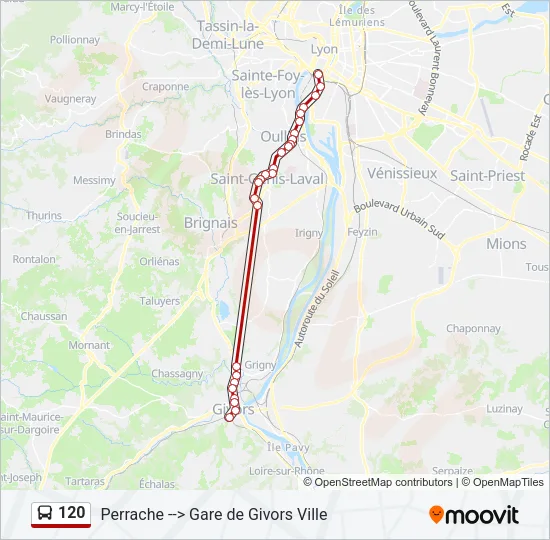 120 Bus Line Map