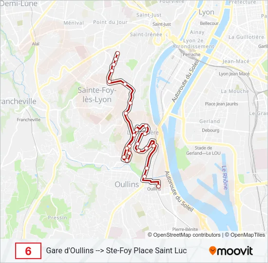 6 Bus Line Map