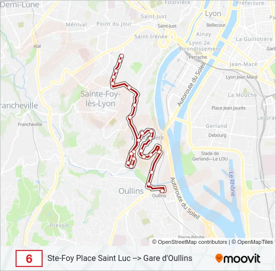 6 Bus Line Map