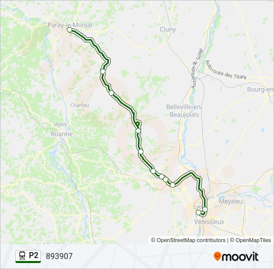 Mapa de P2 de tren