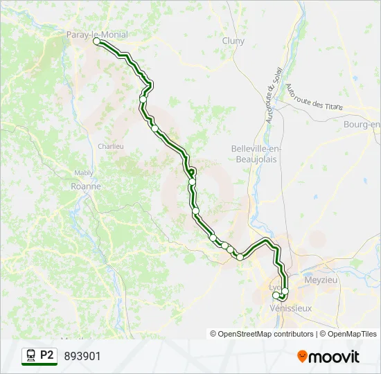 P2 Train Line Map