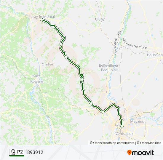 P2 train Line Map