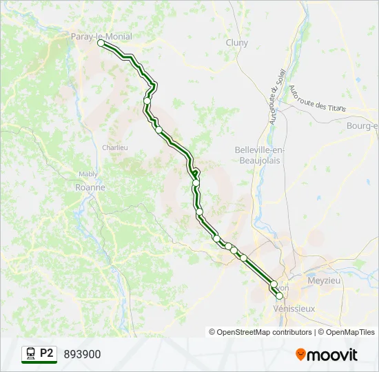 P2 Train Line Map