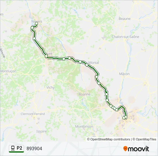 P2 Train Line Map
