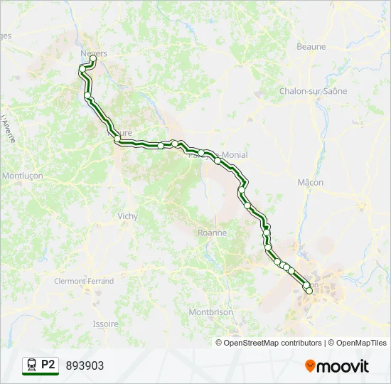 P2 Train Line Map