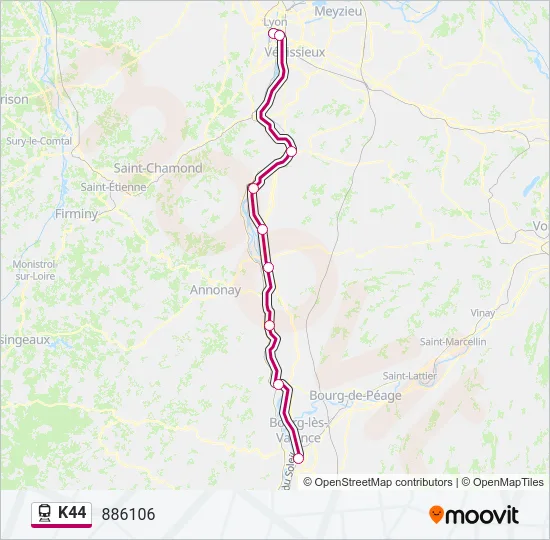 K44 Train Line Map