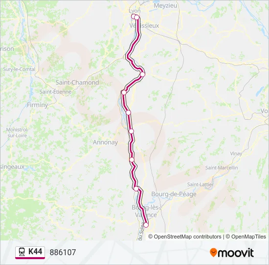 K44 Train Line Map