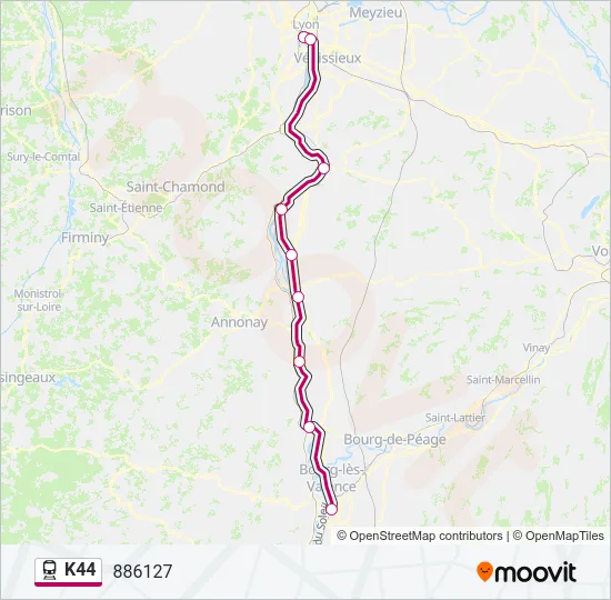 K44 Train Line Map