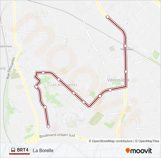 BRT4 Bus Line Map