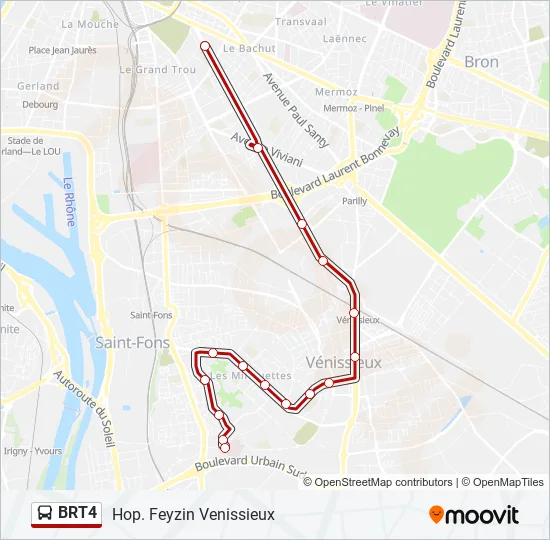 BRT4 Bus Line Map