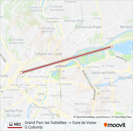 N82 Bus Line Map