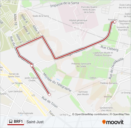 BRF1 Bus Line Map