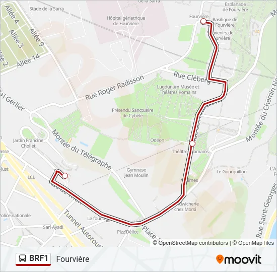 BRF1 Bus Line Map
