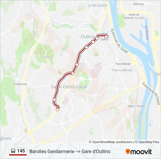 145 Bus Line Map
