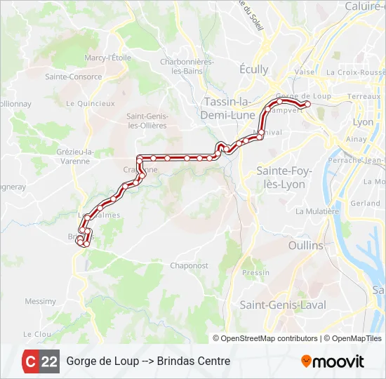C22 Bus Line Map