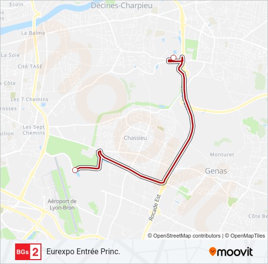 BGS2 Bus Line Map