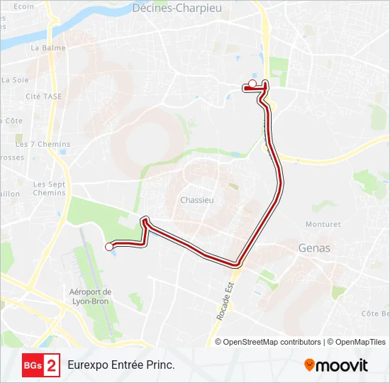 BGS2 Bus Line Map