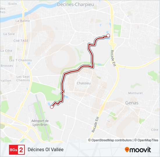 BGS2 Bus Line Map