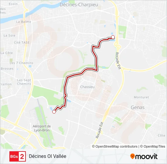 BGS2 Bus Line Map