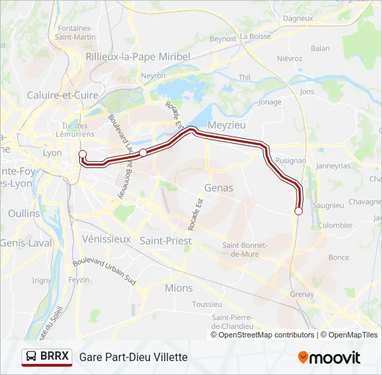 BRRX Bus Line Map