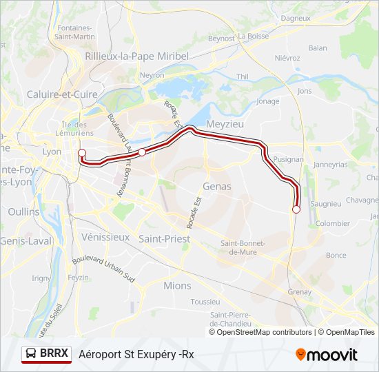 BRRX Bus Line Map