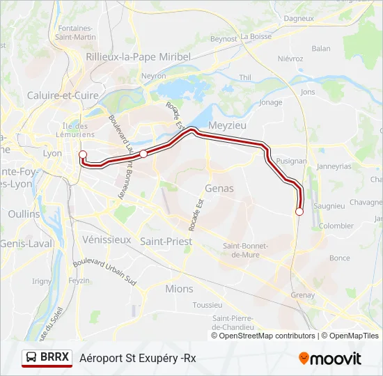 BRRX Bus Line Map