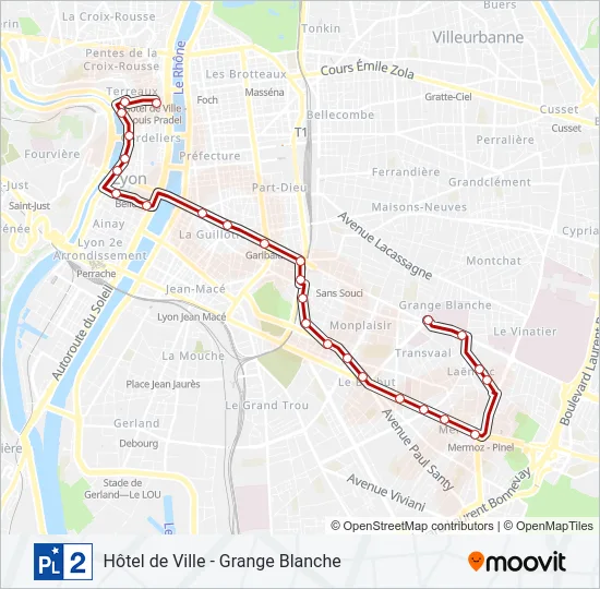 PL2 Bus Line Map