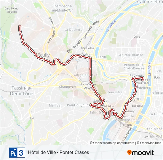 PL3 Bus Line Map