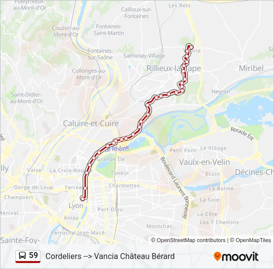 59 Bus Line Map