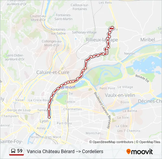 59 Bus Line Map