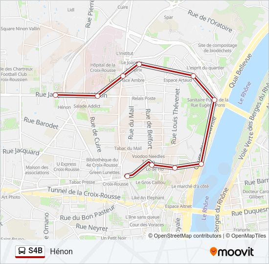S4B Bus Line Map