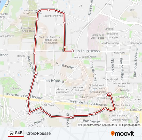 S4B Bus Line Map