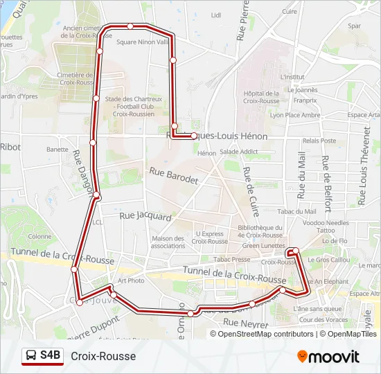 S4B Bus Line Map