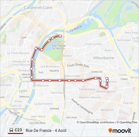 C23 Bus Line Map