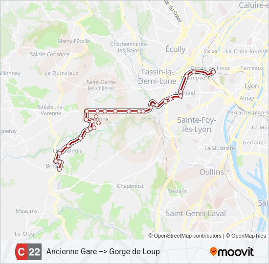 C22 Bus Line Map