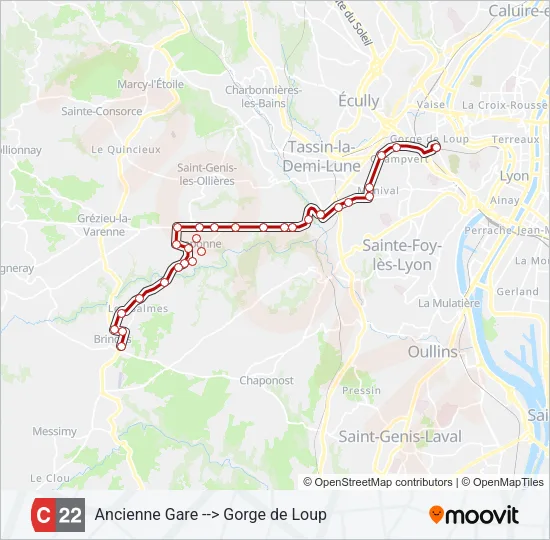 C22 Bus Line Map